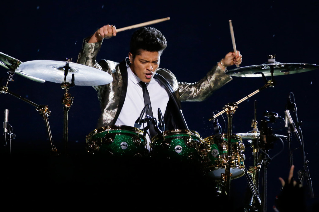 Bruno Mars gave an energetic, diverse performance on Sunday.
